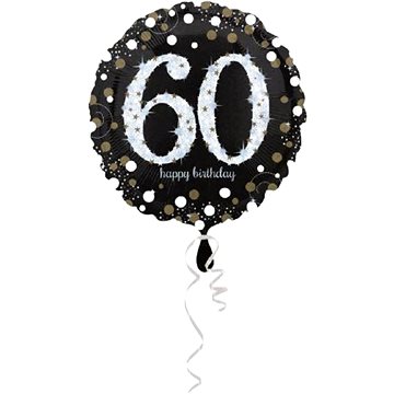 Balón foliový 60 let - happy birthday - narozeniny - 43 cm (26635321327)