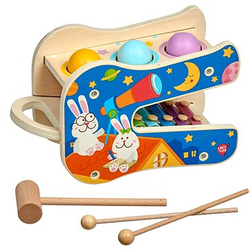 Lucy & Leo 250 Hvězdné melodie - dřevěná herní sada s xylofonem a zatloukačkou (4897059892511)