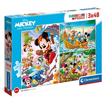 Puzzle 3x48 mickey a přátelé (8005125252664)