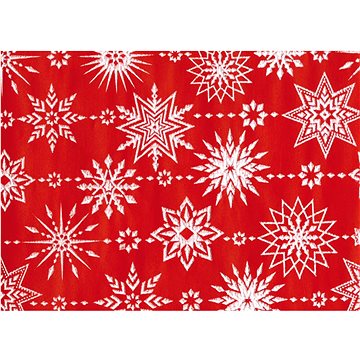 Vánoční dárkový papír 1m/70,reliéf červený (4050498262790)