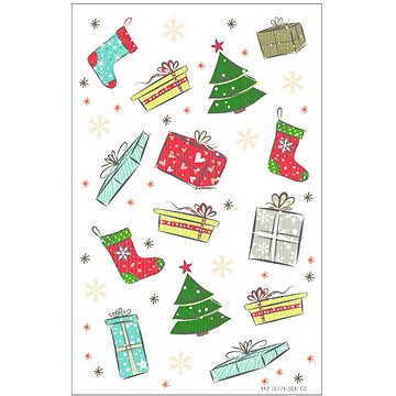 Vánoční etikety, obrázky, 3 archy (4050498216243)