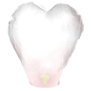 Lampión štěstí - přání - srdce bílý - svatba / valentýn (5901157440310)