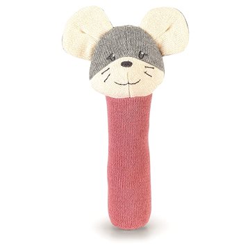 Sterntaler Gots hračka myška nechrastící do ruky pletená růžová 3302181 (13788)