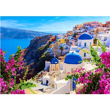 Enjoy Santorini s květinami, Řecko 1000 dílků (1083)