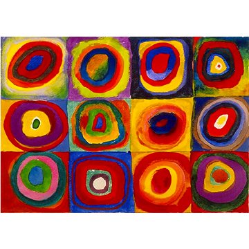 Enjoy Vassily Kandinsky: Studie barev - Čtverce s kruhy 1000 dílků (1542)