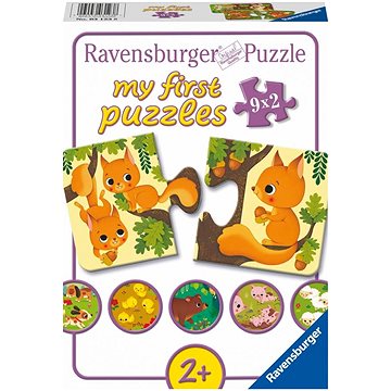 Ravensburger puzzle 031238 Moje první puzzle Zvířátka a mláďata 9x2 dílků (4005556031238)