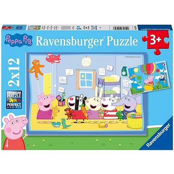 Ravensburger puzzle 055746 Prasátko Peppa: Peppino dobrodružství 2x12 dílků (4005556055746)