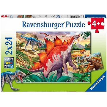 Ravensburger puzzle 051793 Svět dinosaurů 2x24 dílků (4005556051793)