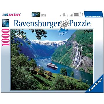 Ravensburger puzzle 158041 Norský fjord 1000 dílků (4005556158041)