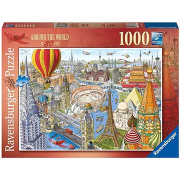 Ravensburger puzzle 169610 Cesta kolem světa za 80 dní 1000 dílků (4005556169610)