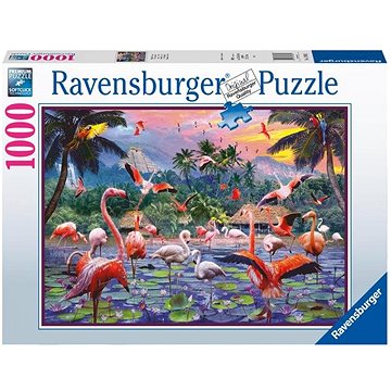 Ravensburger puzzle 170821 Růžoví plameňáci 1000 dílků (4005556170821)