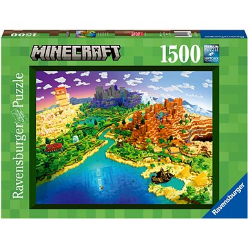 Ravensburger puzzle 171897 Minecraft: Svět Minecraftu 1500 dílků (4005556171897)