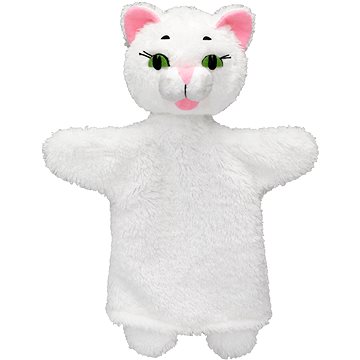 Kočička bílá 26cm, maňásek (8590121500524)