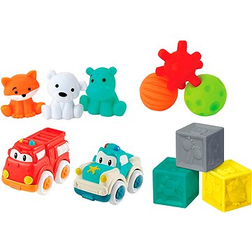Sada senzorických hraček s autíčky a zvířátky (773554150728)