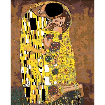 Diamondi - Diamantové malování - POLIBEK (Gustav Klimt), 40x50 cm, Vypnuté plátno na rám (603475B)