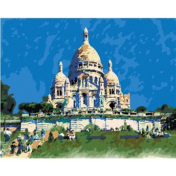 Diamondi - Diamantové malování - SACRE COEUR V PAŘÍŽI, 40x50 cm, bez rámu a bez vypnutí plátna (606714A)