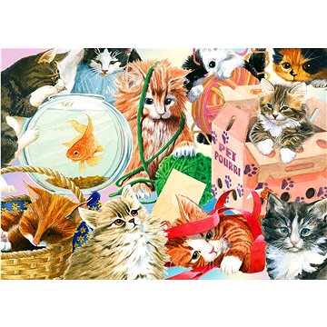 ENJOY Puzzle Zvědavé kočky 1000 dílků (1898)