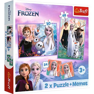 TREFL sada 3v1 Ledové království 2 (2 × puzzle + pexeso)