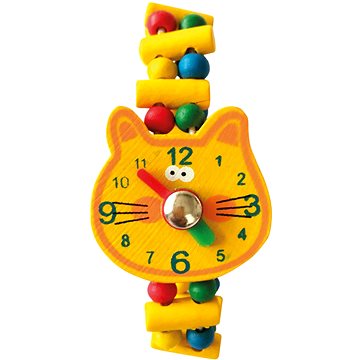 Bino Dřevěné hodinky - Kočka (P65565)