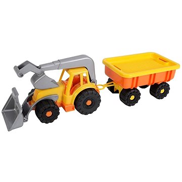 Androni Traktorový nakladač s vlekem Power Worker - délka 58 cm oranžový (601847)