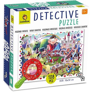 Ludattica - Detektivní puzzle s lupou, Pohádkové postavy (21887)