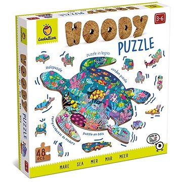 Ludattica Woody Moře, dřevěné puzzle, 48 dílků (21245)