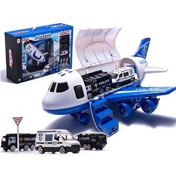 Letadlo Transporter + 3 policejní vozy (ikonka_KX6684_1)