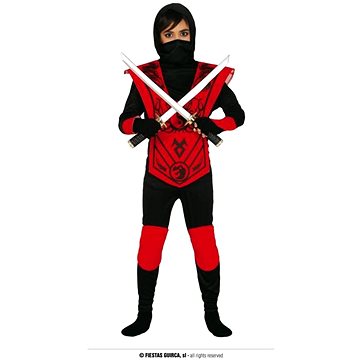 Dětský kostým ninja červený 7-9 let (GUI83258)