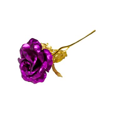 Fialovo zlatá růže v dárkovém balení (3916)