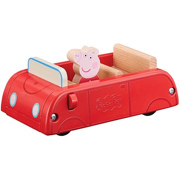 Prasátko Peppa dřevěné rodinné auto + figurka Peppa (5029736072087)