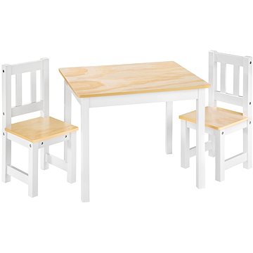 Dětská sestava Alice dvě židle a stůl bílá (402376)