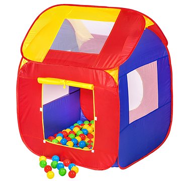 Dětský domeček stan s 200 míčky barevný (400729)