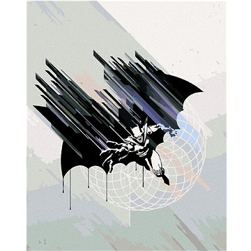 Zuty - Abstraktní malovaný batman II, 40×50 cm (HRAwlmal03nad)