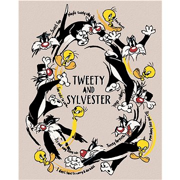 Zuty - Sylvester a tweety (looney tunes), 40×50 cm (HRAwlmal371nad)