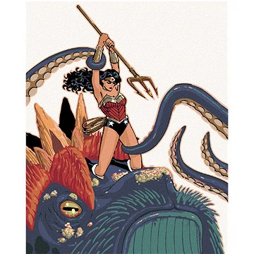 Zuty - Wonder woman a příšera, 40×50 cm (HRAwlmal409nad)