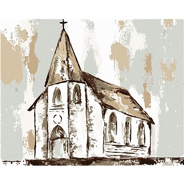 Abstraktní kostel (Haley Bush), 40×50 cm, vypnuté plátno na rám (5018041)