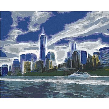 Abstraktní Manhattan, 40×50 cm, bez rámu a bez vypnutí plátna (6045800)