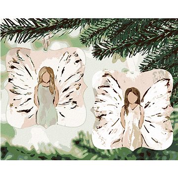 Andělé na stromečku (Haley Bush), 40×50 cm, bez rámu a bez vypnutí plátna (5017460)