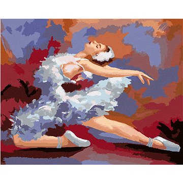 Baletka v pestrých barvách, 40×50 cm, vypnuté plátno na rám (6047741)