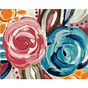 Barevné květiny (Haley Bush), 40×50 cm, bez rámu a bez vypnutí plátna (5017580)
