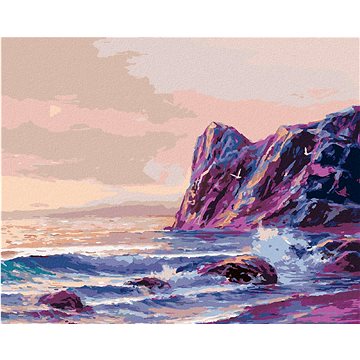 Barevný západ slunce nad mořem, 40×50 cm, vypnuté plátno na rám (5011501)