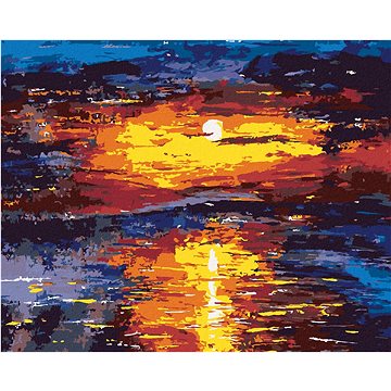 Barevný západ slunce, 40×50 cm, vypnuté plátno na rám (6056911)