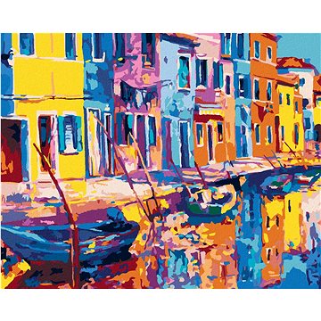 Benátky v impresionismu, 40×50 cm, vypnuté plátno na rám (6044341)