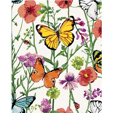 Berušky a motýlci, 40×50 cm, bez rámu a bez vypnutí plátna (6056300)
