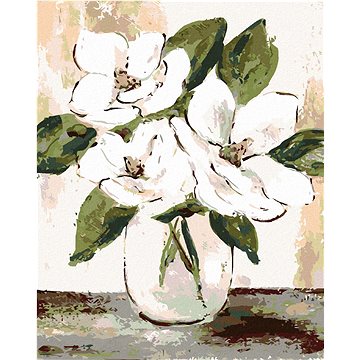 Bílé magnólie (Haley Bush), 40×50 cm, bez rámu a bez vypnutí plátna (5018440)
