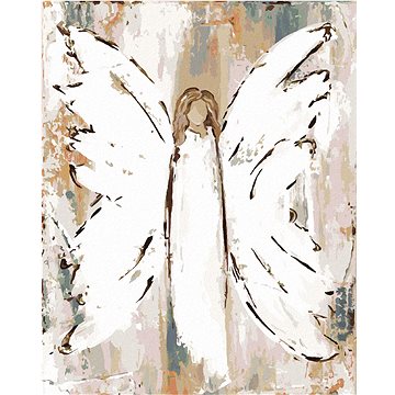 Bílý malovaný anděl (Haley Bush), 40×50 cm, bez rámu a bez vypnutí plátna (5019000)