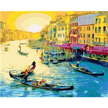 Den v Benátkách, 40×50 cm, bez rámu a bez vypnutí plátna (6044260)