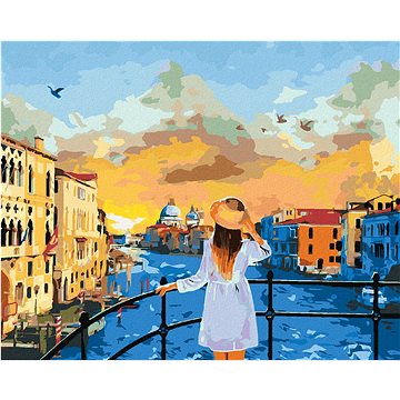 Dívka v Benátkách, 40×50 cm, bez rámu a bez vypnutí plátna (6044330)