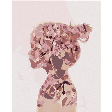 Dívka z květin, 40×50 cm, bez rámu a bez vypnutí plátna (6039620)