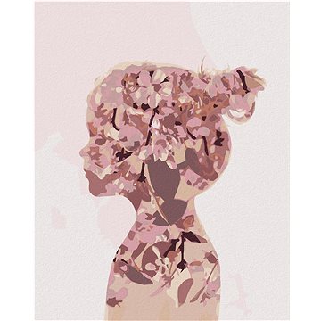 Dívka z květin, 80×100 cm, bez rámu a bez vypnutí plátna (6039622)
